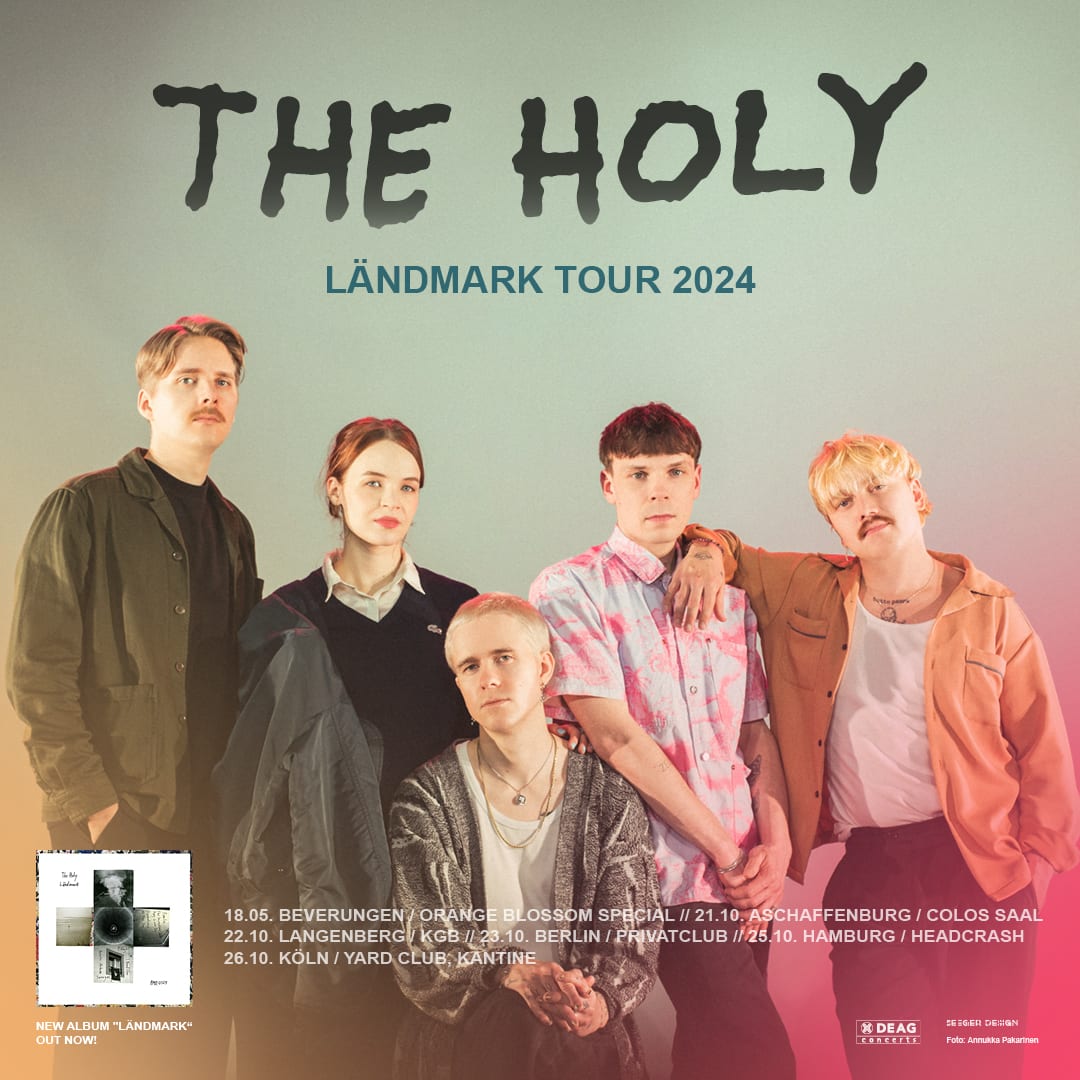 Social Media Kampagne und Plakate für die Band The Holy aus Helsinki - Ländmark Tour 2024