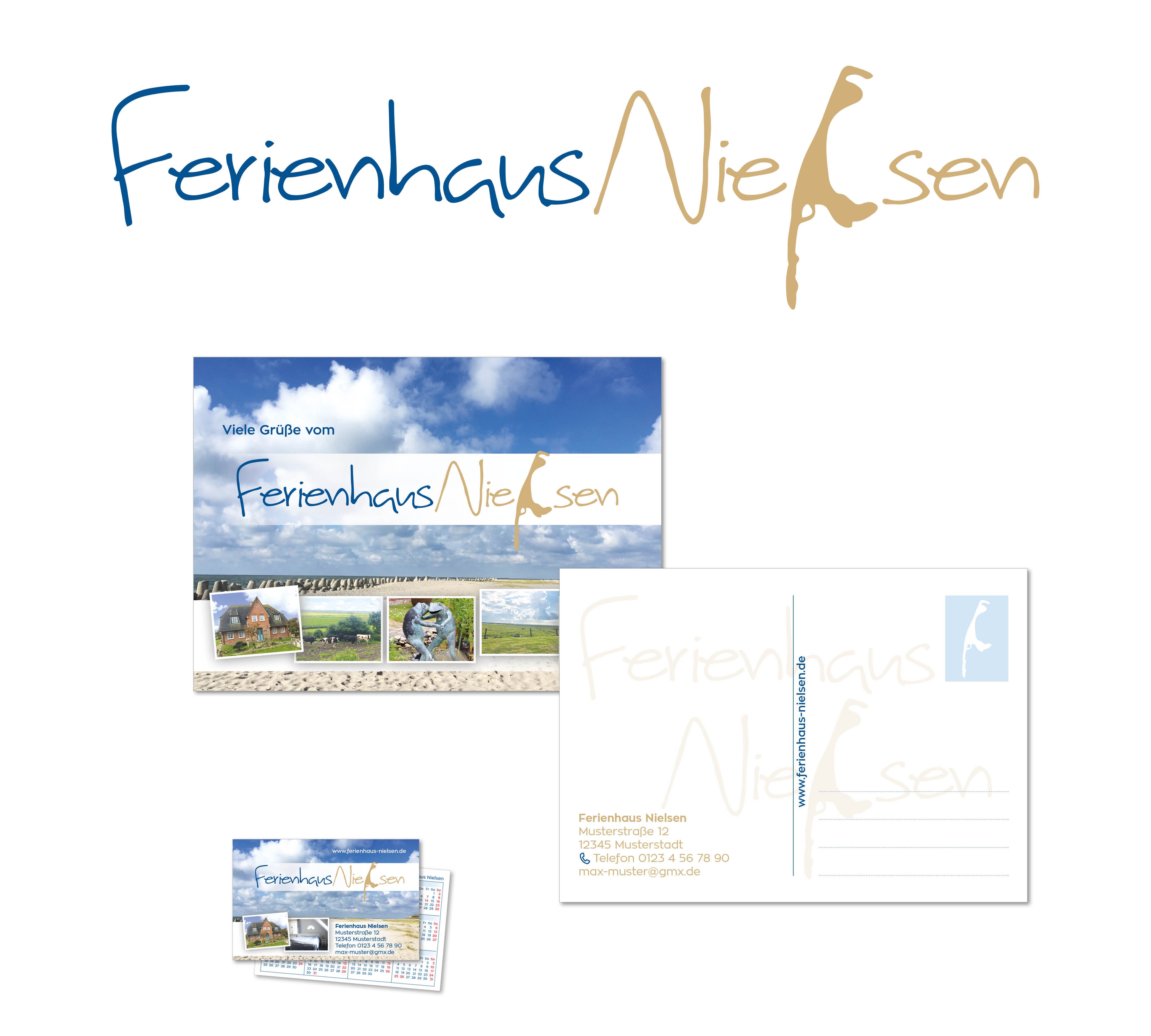 Werbemittel Design Ferienhaus Nielsen Sylt