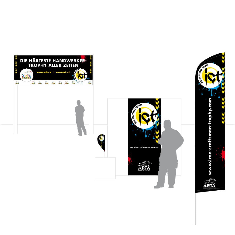 ARTA Handwerker Event Erscheinungsbild Banner Fahnen