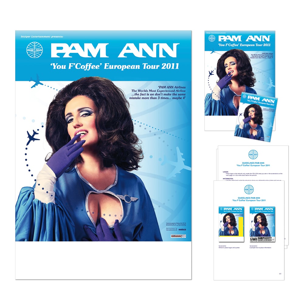 Print Design Artwork Anzeigen Plakat Pam Ann