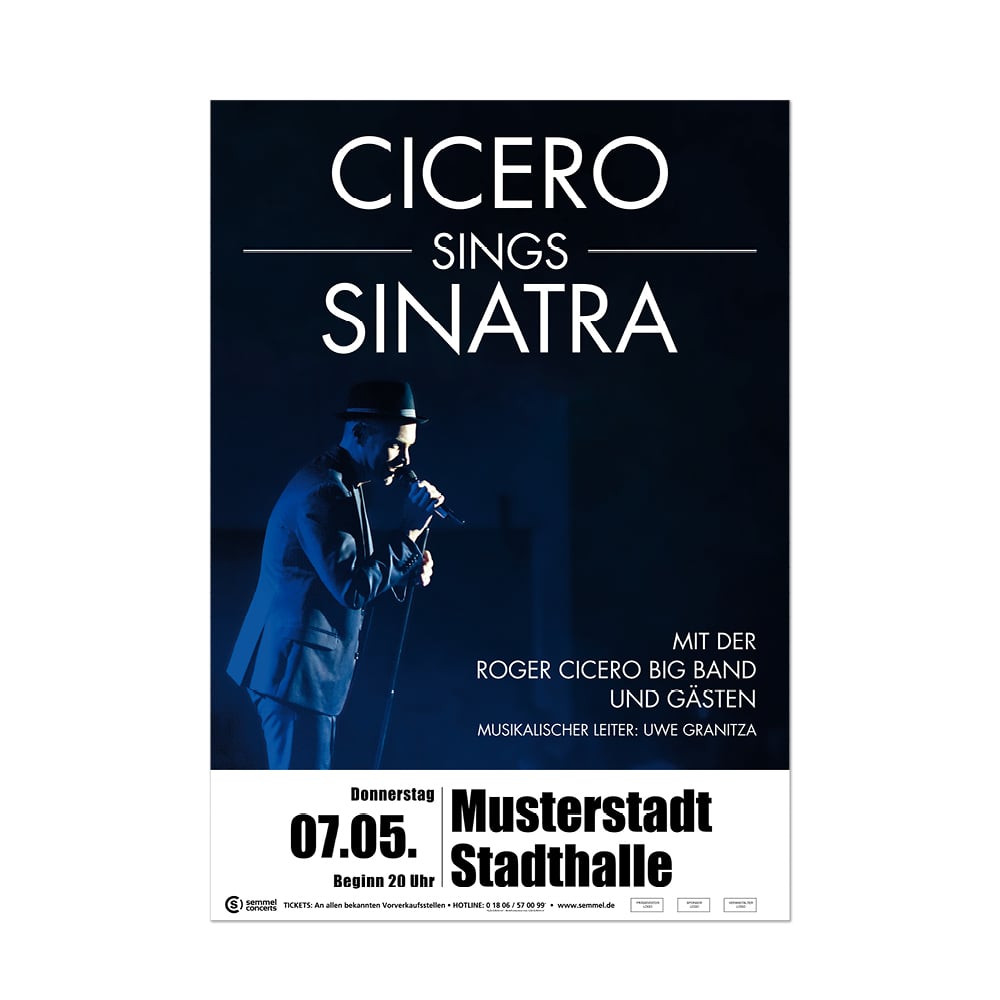 Plakate Konzerte Events Poster Roger Cicero